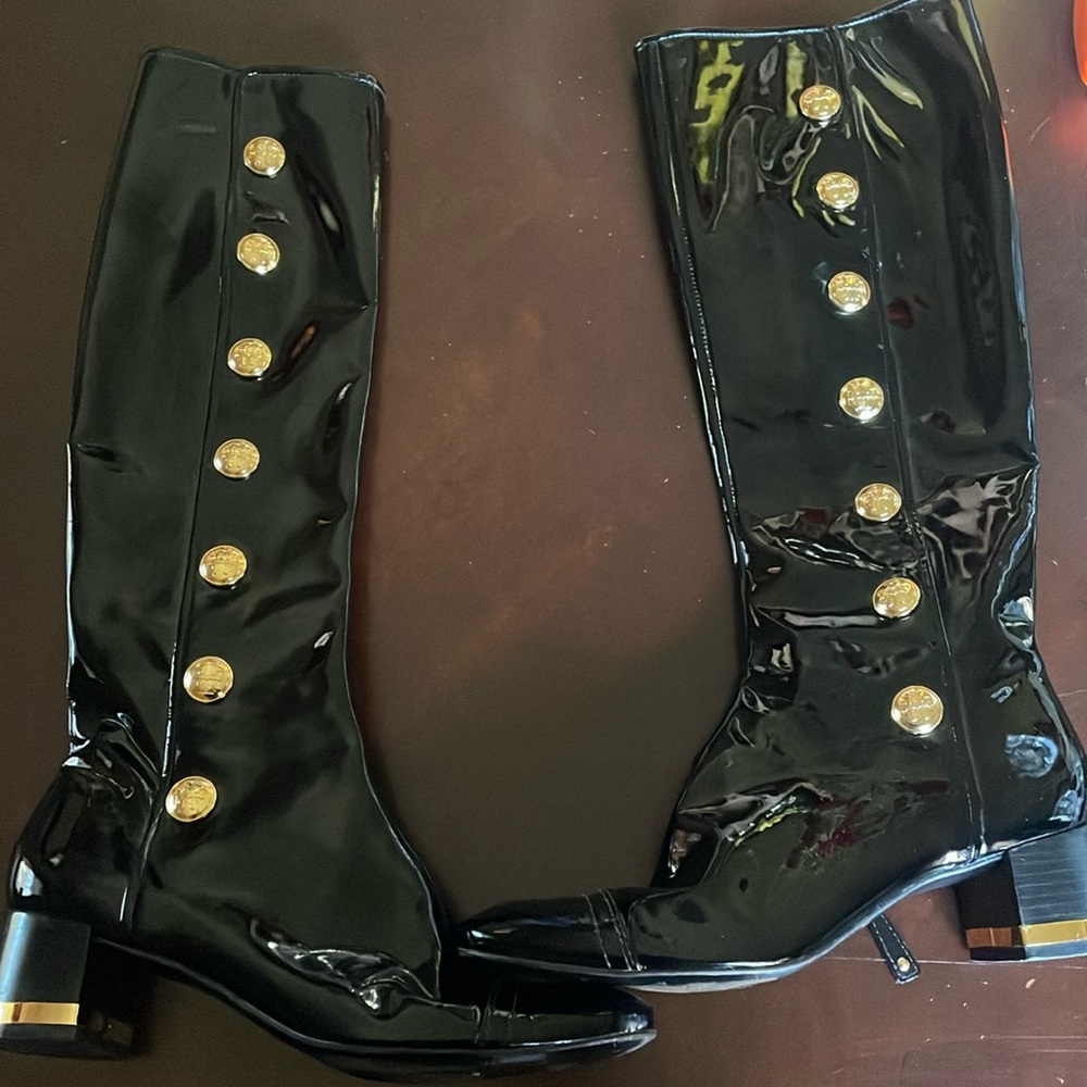Vintage Tory Burch patent leather boots